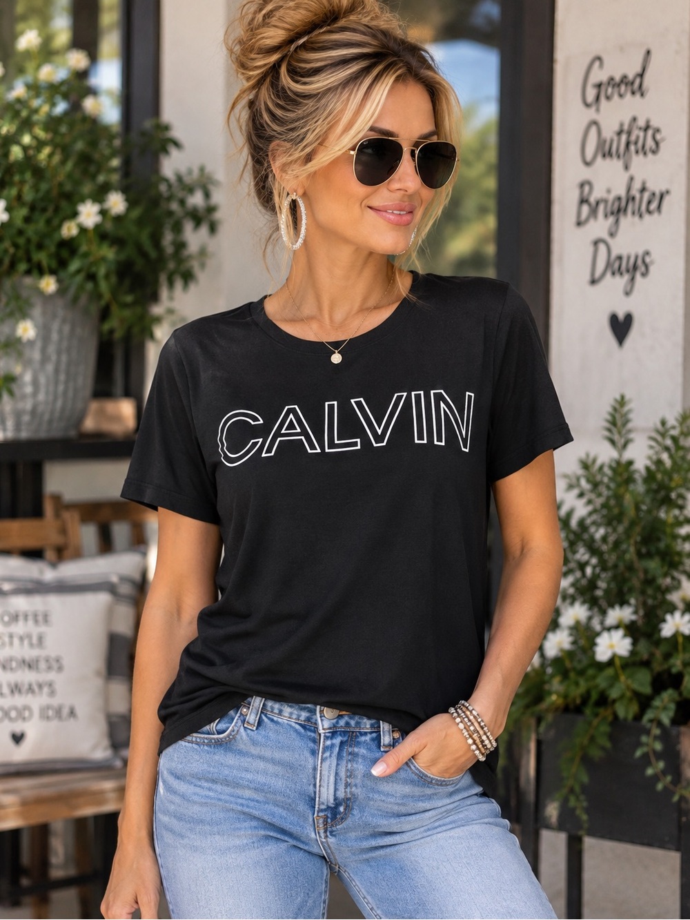 Calvin Klein Black Logo Tee Soft Modal Blend Short Sleeve T-Shirt L